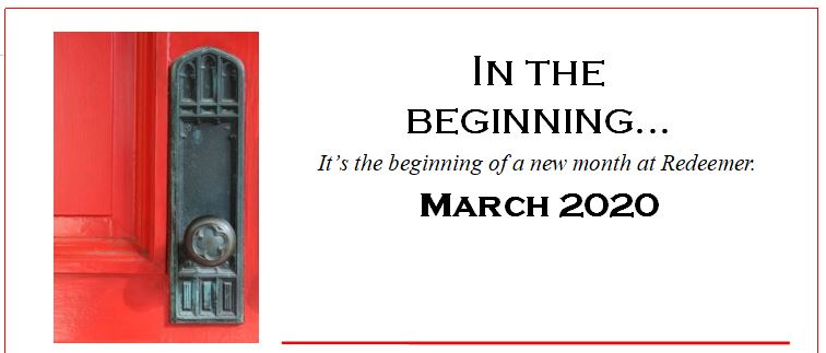 March 2020 “In The Beginning” now available online