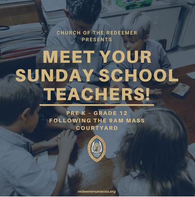 Redeemer’s Sunday School “Meet and Greet” this Sunday!