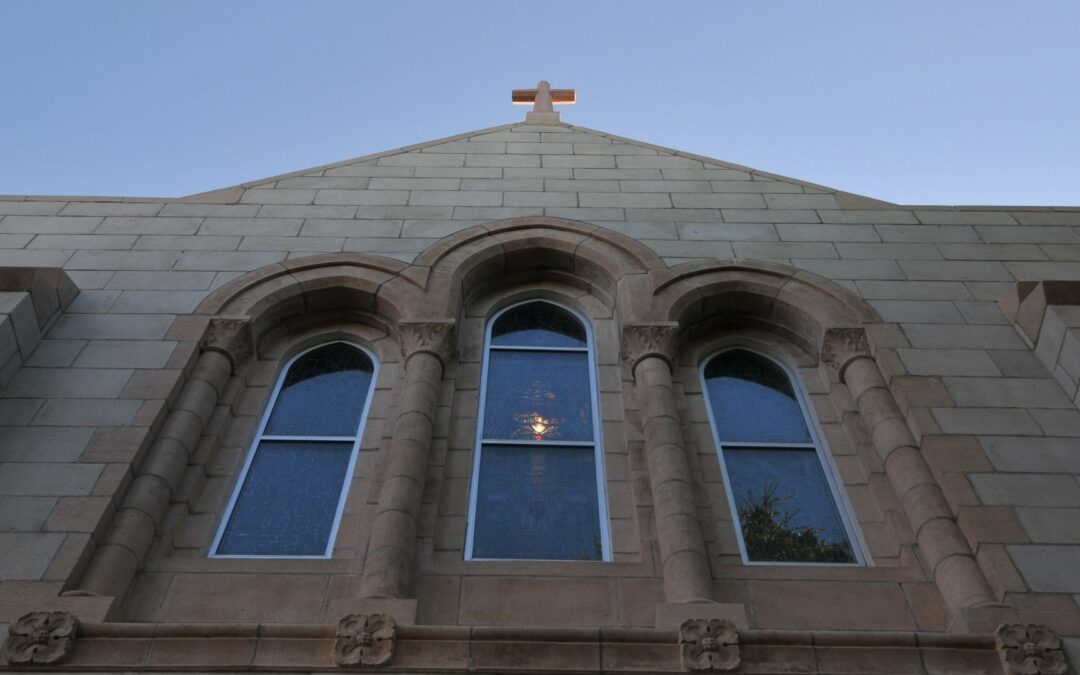 Front of church